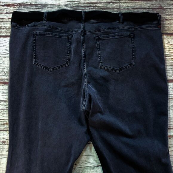 Torrid Womens Jeans plus size 26 Black Wash Embroidered Stretch Straight x31"ins - Picture 10 of 11